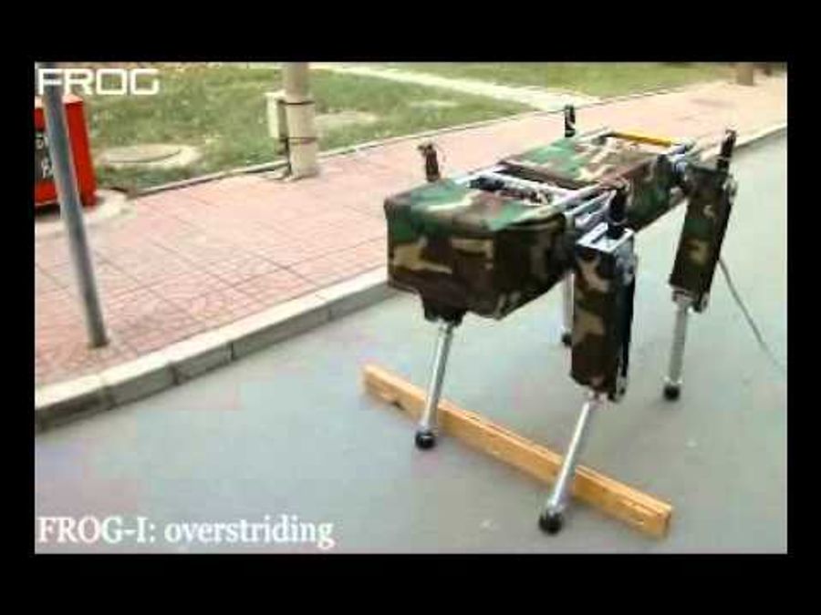 FROG stepping over obstacle.