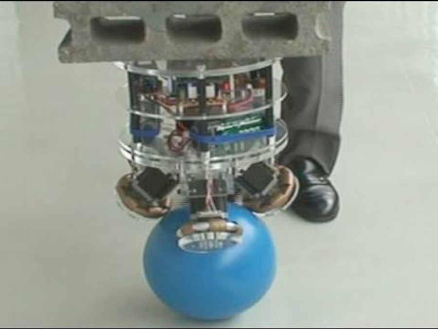 A robot that balances on a ball.