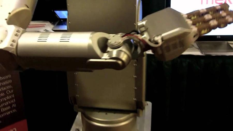 A Dreamer demo at a robotics conference.