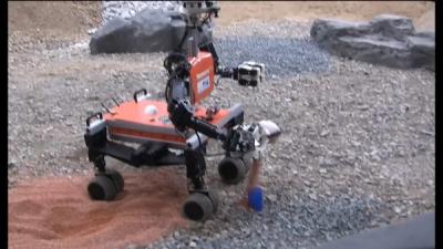 Momaro at the DLR SpaceBot Camp.