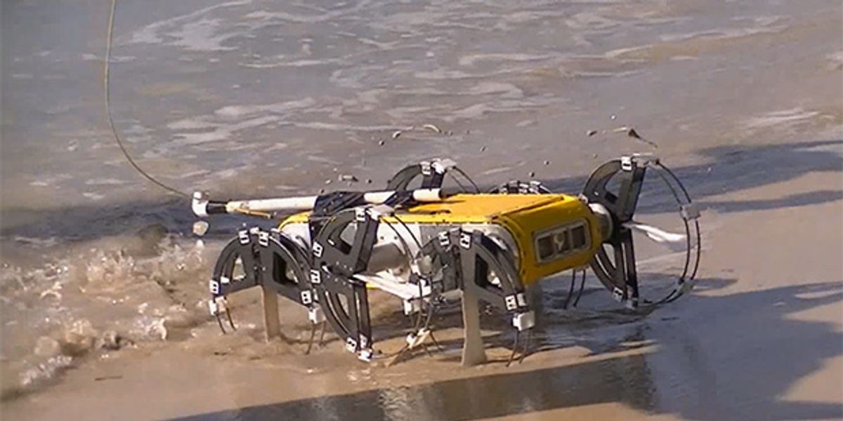 IROS 2013: Aqua Hexapod Gets New Amphibious 'Ninja Legs'